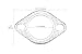 CarXX 2.5 Inch Exhaust Gasket 2-Bolt 62mm Flange High Temperature Graphite for Headers, Catback, Axleback (2 Pack)