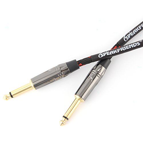image for Guitar Instrument Cable, 1/4 Inch TS to 1/4 Inch TS, 10ft, 1/4