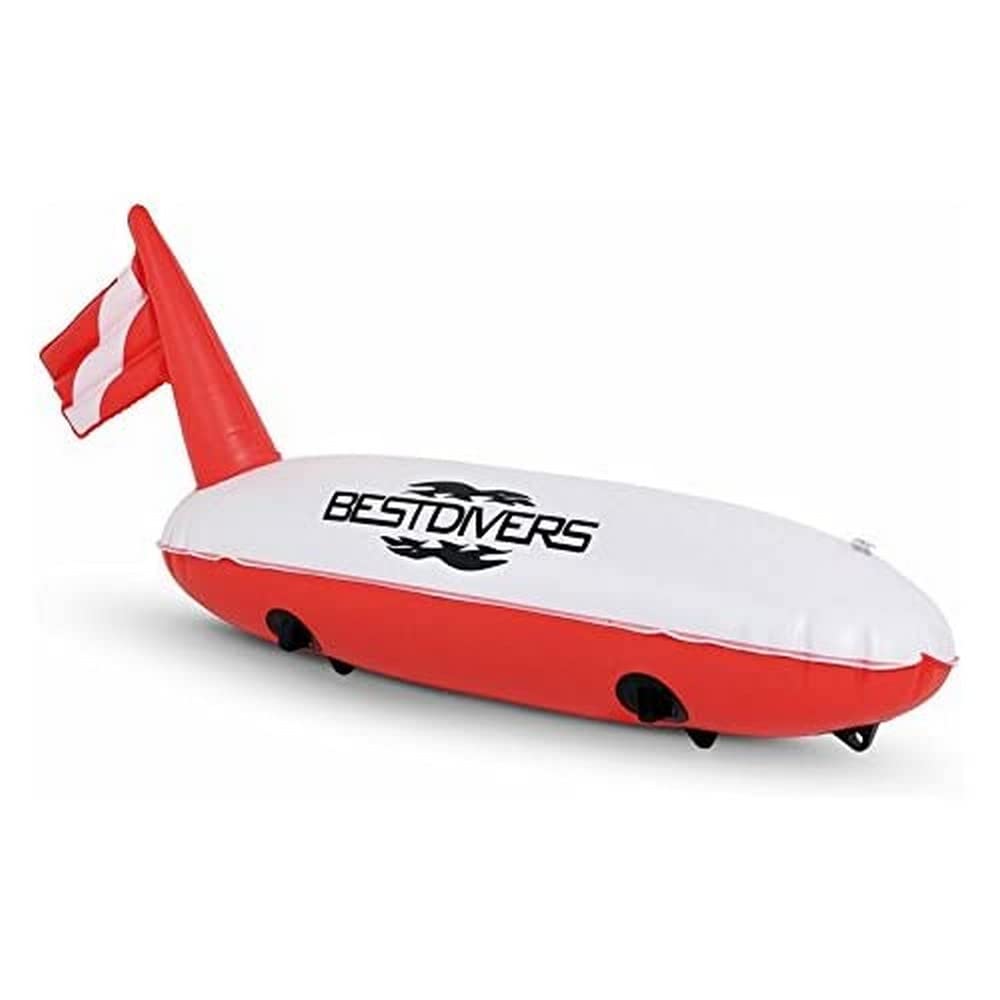 BestDivers Buoy Torpedo with Flag and Silhouette