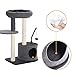 FEANDREA Cat Tree with Sisal-Covered Scratching Posts, Padded Condo and Top Perch, Activity Centre Playhouse Cat Tower Furniturethumb 2