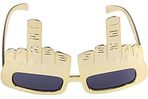 Party Sunglasses with Finger Novelty Funny Eyeglasses for Halloween Masquerade Party Props Golden