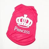 Urparcel Pet Dog Vest Clothes T-Shirt Cat Puppy Superman Crown Shirt Red M