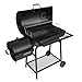 Royal Gourmet BBQ Charcoal Grill with Offset Smoker, 30'' L, New Process Paint Not Flake