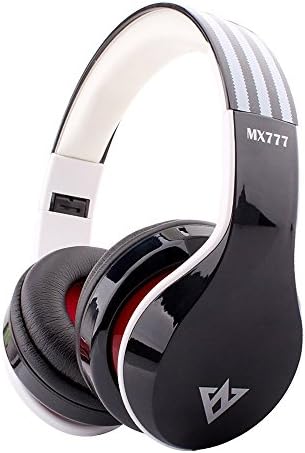Joylong MX777 Over-ear Headband Wireless Stereo Bluetooth 4.0 + EDR Headphone Headset Foldable FM/SD Card Headset Built-in Microphone for PC Laptop,Mobile Phone,Bluetooth enabled game consoles (Black)