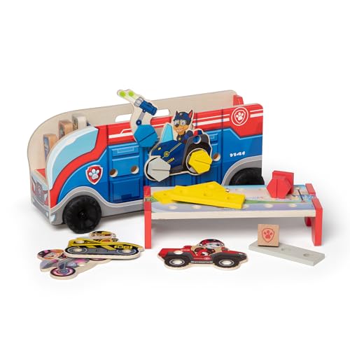 Melissa & Doug PAW Patrol Match & Build Mission Cruiser PAW Patrol Car, Wooden Toys Ages 3+ - FSC Certified