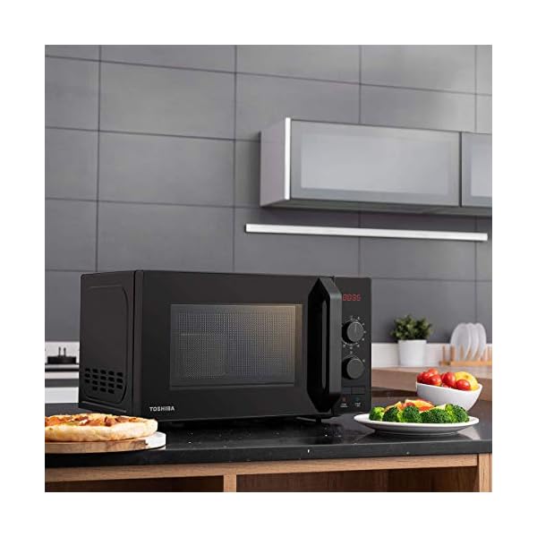 Toshiba-800-w-20-L-Microwave-Oven-with-8-Auto-Menus-5-Power-Levels-Mute-Function-and-LED-Cavity-Light-Black-MW2-AM20PFBK Toshiba 800w 20L Microwave Oven with 8 Auto Menus, 5 Power Levels, Mute Function, and LED Cavity Light - Black - MW2…