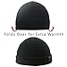 Temple Tape Tactical Fleece Watch Cap Beanie – Skull Cap Fleece Hat - Black - XL (for Larger Heads)