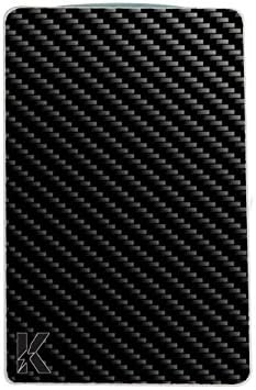 Ultra Thin Kustom Power Bank. 2600 mAh iPhone/Android Charger (Carbon Fiber)