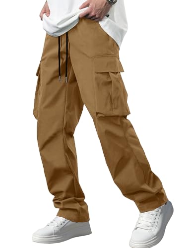 Comdecevis Men's Cargo Pants Hiking Joggers