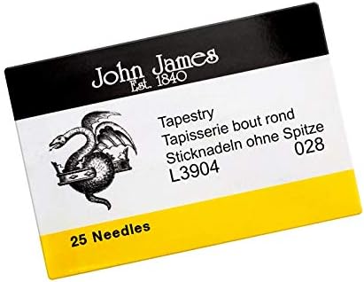 John James Size 28 Tapestry Beading Needles 32.5mm PK25