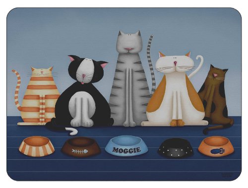Plymouth Pottery - Hungry Cats Placemats - Set of 6