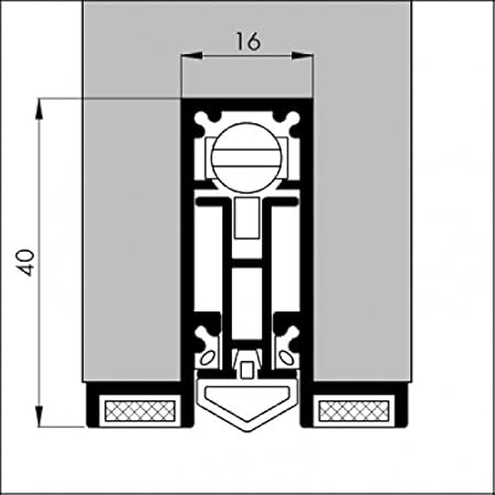 DIWARO® Automatische - Türbodendichtung | aluminium pressblank | Länge 630mm, 730mm, 830mm, 930mm, 1030mm, 1130mm, 1230mm | g