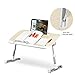Laptop Stand Desk for Bed with Tablet Stand Slot,YOSHIKO Adjustable Laptop Table Bed Tray,Foldable Standing Desk for Writing in Sofa and Couch Wood, Lap Desks Bed Table for Eating,Foldable Bed Deskthumb 4