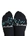 Toe Talk Inhale Exhale Grip Socks for Yoga Pilates Meditation Barre & Tai Chi (Black with Teal Dandelion Seeds Jacquard), Yoga Socks