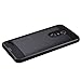 ZTE ZMax Pro Case, Brushed Design Hybrid, Slim Fit Polycarbonate and Silicone TPU Hard Cover with Stylus and Screen Protector - Black
