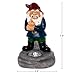 GreenLighting Solar Powered Middle Finger Lawn Gnome - Light Up Home Garden Statue