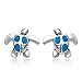 925 Sterling Silver Beautiful Inlay Sea Turtle Post Stud Earrings 12 mm Women Jewelry