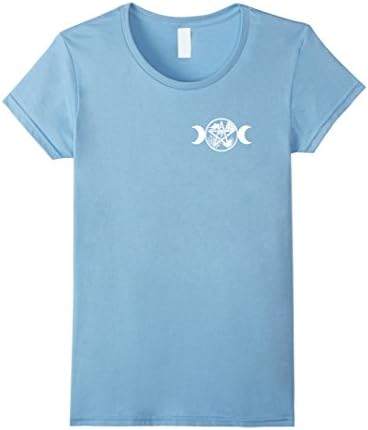 Women's Witches Serenity Prayer T-Shirt- FRONT and BACK Witch Design Large Baby Blue