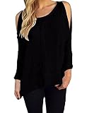 Allegrace Womens Sexy Off Shoulder Long Sleeve T Shirts Fashion Tops