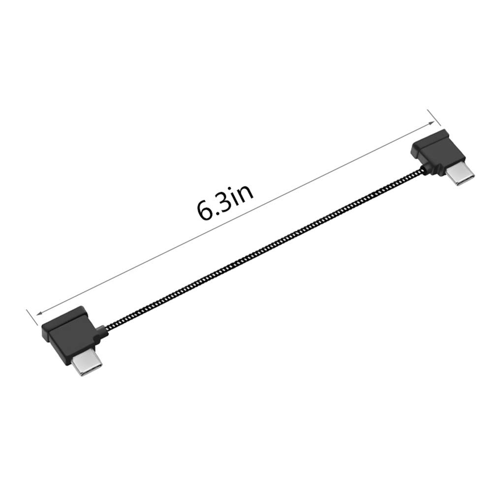 Hensych 16cm/30cm Data Cable for Mini 3 Pro/Mavic 3 for Mavic Air 2/Air 2S Cable Type-C Micro-USB Adapter Tablet Phone Transmission Wire Remote Controller Cable Data Transfer Cord (Type-C Port/16cm)