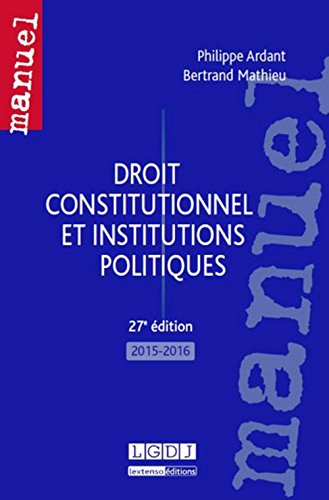 Droit constitutionnel et institutions politiques