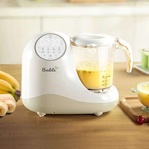 Bable Baby Food Steamer Maker Processor Mill, Touch Control Panel, Easy Clean, Cook Food, Prepare Puree Juice, Chop Vegetable Meat, Sterilize Bottle, Warmer Milk - Thumbnail 2