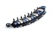 Helen Accessories - Hair Accessories - Made in Korea - Large dark blue, blue and gold banana clip with strong comfortable fold.