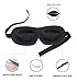 Capuleta Super Soft Adjustable Black 3D Sleep Eye Mask & Free Ear Plugs