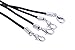 KONMAY Necklace Cord 50PCS 20'' Black Satin Silk Necklace Cord 2.0mm with Dull Silver Metal Parts