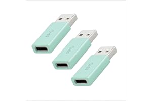 USB to USB C Adapter 3Pack, USB-C Female to USB Male Charger Converter for Phone 16 15 14 13 Plus Pro Max,Galaxy S25 24, Ligh