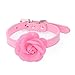 haoricu Dog Collars, Puppy Hot Cute Small Pet Collar Cat Bell Collar for Dogs Adjustable PU Leather (Pink, Small)