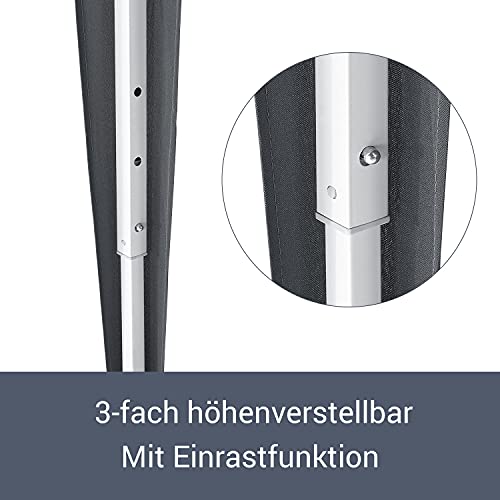 Juskys Faltpavillon Vivara 3x3 m — Pop-up Pavillon höhenverstellbar, UV50+ & wasserabweisend — Gartenzelt mit Tasche… – Bild 8