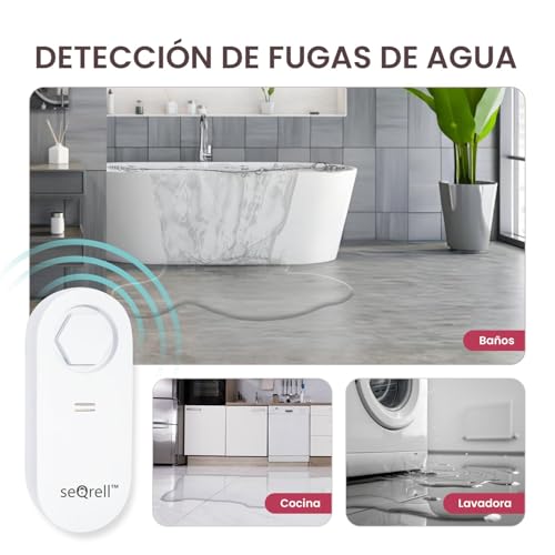 seQrell, Home Alarm Kit with Mobile Notice without WiFi and 4G GSM with 7" Touch Screen and 5000 mAh Battery, Alexa and Google, Tuya Smart Life App, Water Leak Detector, SQ7024B