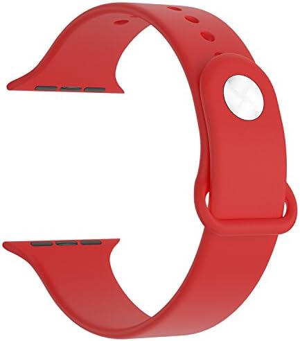 VONTER Soft Silicone Apple Watch Band 42mm Red,Soft Silicone Replacement Band for Apple Watch Series 2, Series 1, Sport iWatch Band for Men/Women Model Smart Watch Band Edition