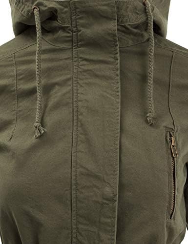FASHION BOOMY Women's Zip Up Safari Military Anorak Jacket with Hood Drawstring - Regular and Plus Sizes 3 FASHION BOOMY Women's Zip Up Safari Military Anorak Jacket with Hood Drawstring - Regular and Plus Sizes