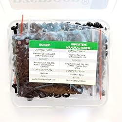 Pzsmocn 300 Pieces/100 Sets M3*6 mm Plastic Black