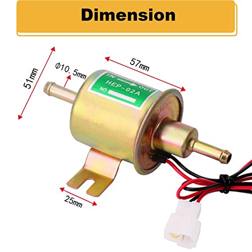 Electric Inline Fuel Pump 12V Universal Transfer Low Pressure Gas