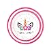 Unicorn Plates Party Supplies Theme - Magical Pink Set - Happy Birthday Disposable Paper Cake Dessert Big Plates - for Adult First Girls Kids Baby Shower - 6