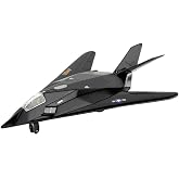 🛦 Playmaker Toys - United States Air Force F-117 Nighthawk Stealth Strike Fighter Jet 8 Inch Pullback Action Die Cast Metal Model Toy Plane