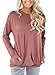 ZKESS Women Casual Round Neck Sweatshirt Loose Womens Tops Shirt Blouses