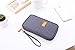 NO.2 BAG Travel Wallet Passport Holder RFID Document Organizer Waterproof Family Passport Holder Blocking Document Organizer Bag 9.1 x 5.2 x 1.2 inch Gray