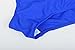 ReliBeauty Women's Lined U-Neck One Piece Bathing Suit Swimsuits (Small, Blue)