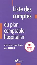 Liste des comptes du plan comptable hospitalier