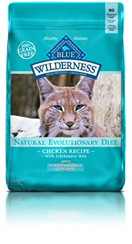 BLUE Wilderness Adult Indoor Control Hairball Grain Free Chicken Dry Cat Food 11-lb - Thumbnail 3