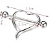 Maggie 1 Pair Chic Surgical Steel Love Heart Nipple Bar Ring Shield Barbell Body Jewelry