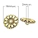 Stock Show 50Pcs Fancy Vintage Style Gold Sunflower Shaped Buttons Galore Buttons, 18mm
