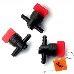 HURI 3 stuks universele benzinekraan voor scooter, bromfiets, bromfiets, voor 6 mm benzineslang