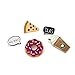 5 Pack Enamel Pin Set Cool No way Speech Coffee Pizza Donuts Ice Cream Pins For Backpacks Jackets