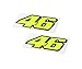 2pcs Reflective Fluorescent Yellow VALENTINO ROSSI 46 MotoGP Racing 6