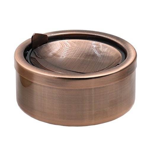 Ashtray, XY Stainless Steel Modern Tabletop Ashtray with Lid, Cigarette